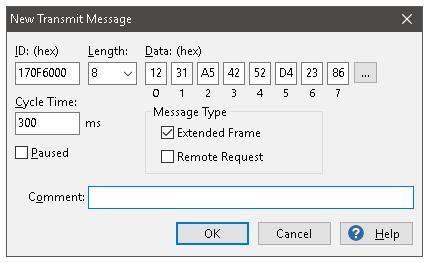 The CAN data format is hexadecimal by default. Do the following to transmit one CAN message with PCAN-View: 1.