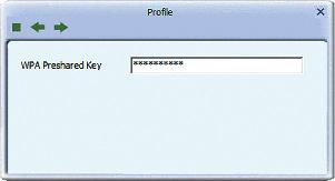5. Enter the Preshared Key (wireless network password) and then click the Next icon to save the wireless settings.