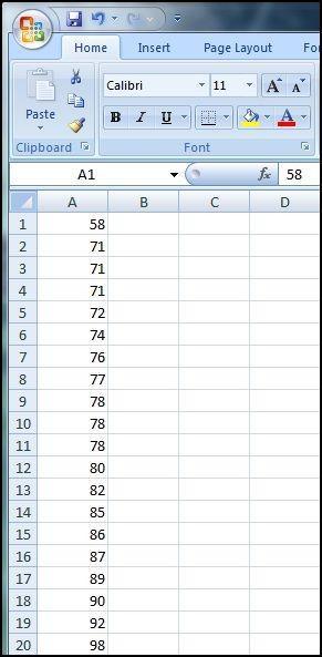 Creating a Histogram Another great feature of Excel is its ability to visually display data.