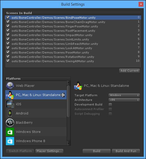 Running the Demo 1. Load a new Unity project 2. Download the latest Bone Controller package 3. Import that package into your Unity project As Unity imports, you may see a couple of these errors.