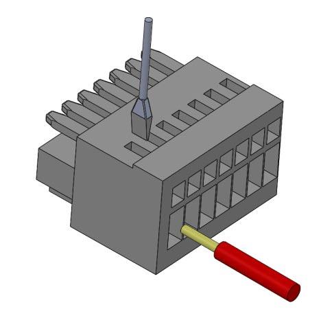 See Technical Specifications for replacement part numbers for Removable Terminal Blocks REMOVABLE POWER TERMINAL This is a removable 2 pin plug-in terminal connections.