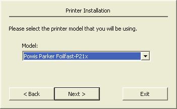 The second Printer Installation dialog box appears (Figure 137). 4. Choose the appropriate printer. Click Next. The Available Platforms dialog box appears (Figure 138).