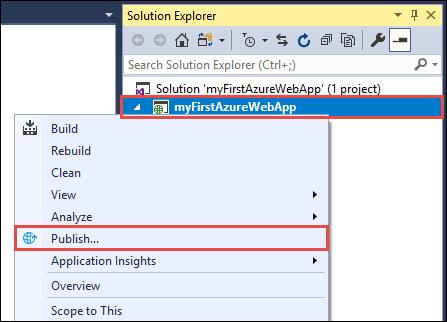 Launch the publish wizard In the Solution Explorer,