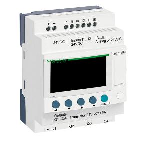 Characteristics modular smart relay Zelio Logic - 10 I O - 24 V DC - clock - display Main Range of product Product or component type Complementary Local display Number or control scheme lines Cycle