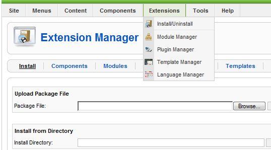 Click on browse button and navigate to YJ_NS1_1.5.zip If you are using Joomla 1.0.