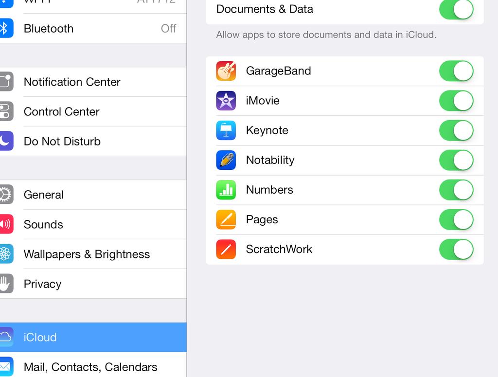 Backing up to icloud! From that menu, select Documents & Data!