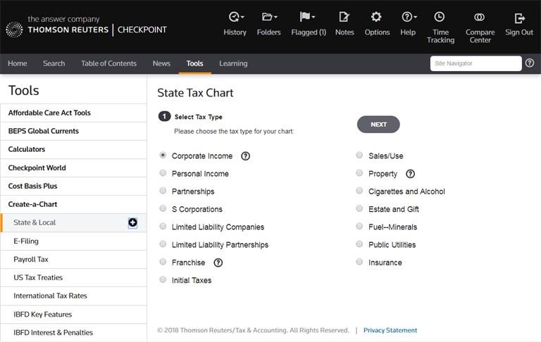 STATE & LOCAL CREATE-A-CHART State & Local Create-a-Chart With the State & Local Create-a-Chart feature, you can access pertinent state tax information from one convenient table, with links to the