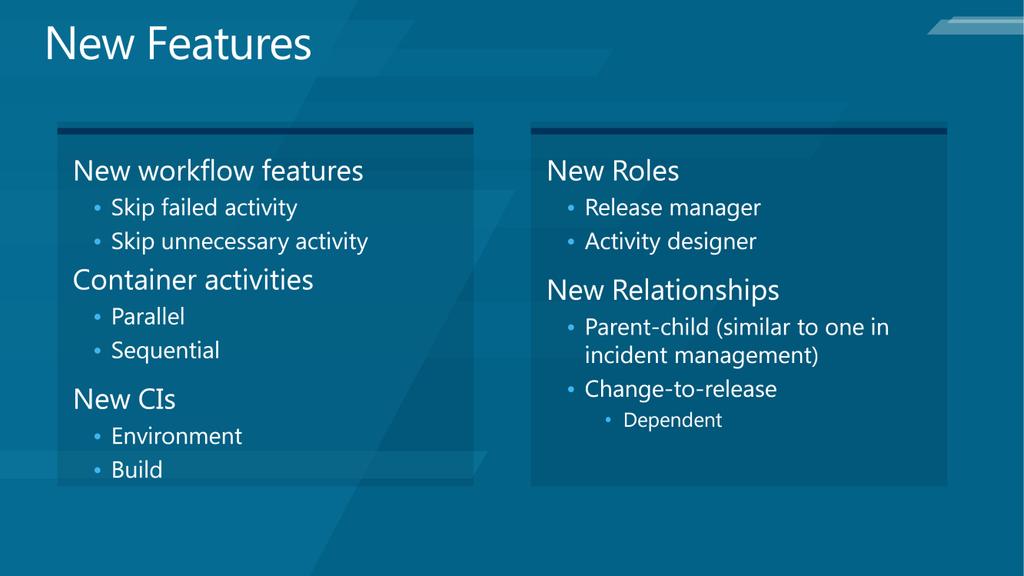 Two new features in Service Manager include the ability to skip failed activities and skip any unnecessary activity in the process that you want.