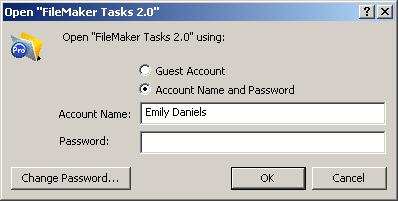 This setting prevents users from having to log in twice once to the Tasks application with their own login and once to the language file with the Guest login. 25. Click OK to close the message dialog.