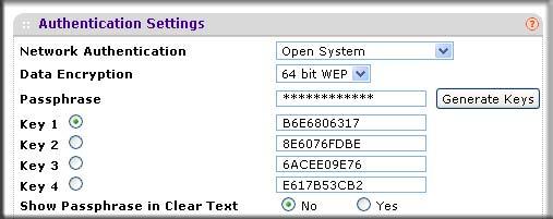 Figure 13. Shared Key with WEP Shared key provides pre-shared WEP key encryption without RADIUS authentication. The security level of static WEP is not very strong.
