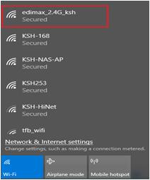 For example: 2.1.9 On the NB/PC, choose same SSID to link.