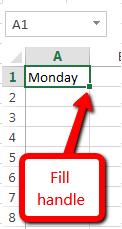 Instead of having to re-type formulas or other data, Microsoft Excel can automatically fill-in or repeat data across a row or down