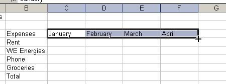 Creating a Spreadsheet The following exercise will provide instruction on creating a sample spreadsheet.
