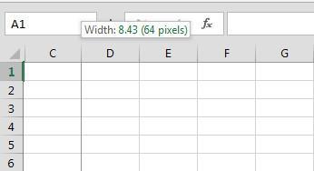 Formatting Changing Column Width Column width is the distance across a column. It is measured in units. The size is 8.