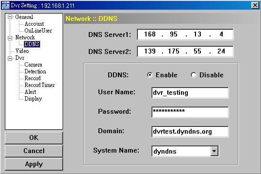 REMOTE OPERATION Function Description When everything is ready, choose the PPPOE IP type, and key in the user name and password provided by your ISP. Then, select Network DDNS to set DDNS settings.
