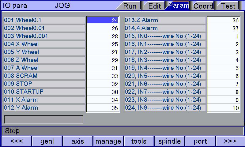 9. Program saving & editing IO Configuration Parameters Interface 9.