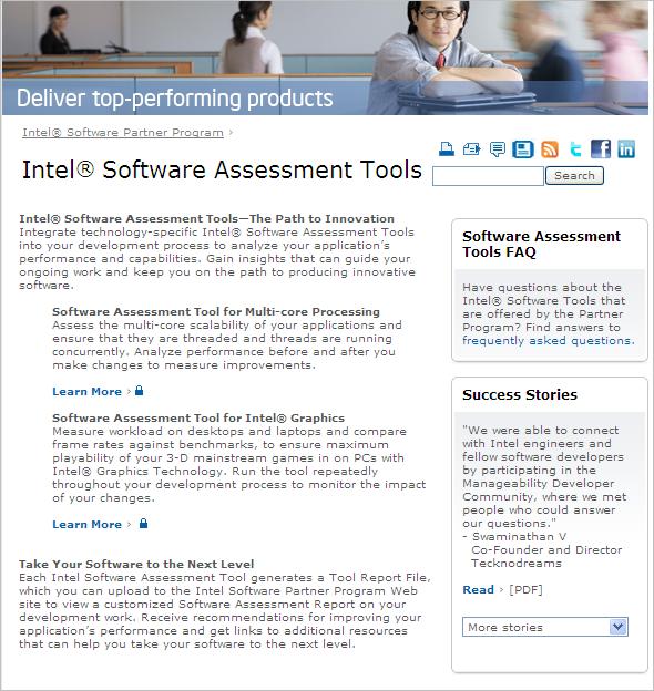 com/partner/sat3 Visit the Intel Software