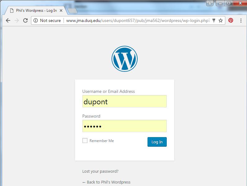 32. Hit the Install Wordpress button. This may take few minutes be patient! 33.
