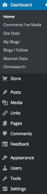 If you select a different feature, let's say Posts, you'll see you get a fly-out with all the different options. 3.