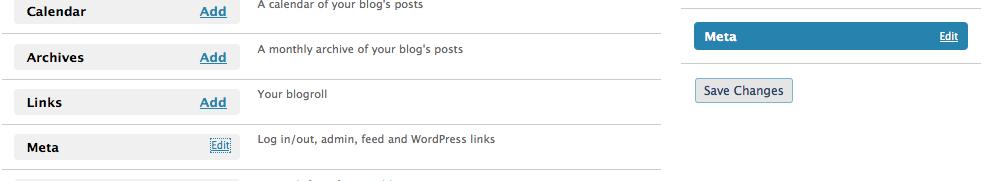 Adding Widgets WordPress Widgets (WPW) are like plugins, but designed to provide a simple way to arrange the various elements of the sidebar content (known as "widgets") without having to change any