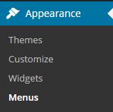 Adding a Page To The Menu 1. Now that the page has been created, you ll need to add it to your Web site s menu. To accomplish this, on the left hand side of the Dashboard click on Appearances > Menus.
