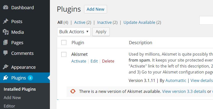 WordPress Manual Plug-in installation Login to your WordPress site from wp-admin