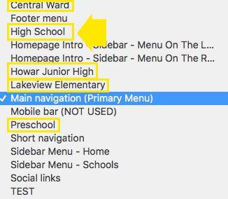 . 10.Navigate to the Student Handbook or Handbook option and click on the down arrow. 11.This will open more options, here you can paste the URL you just copied to update the document. 12.