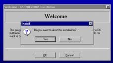 2 Abort installation dialogue box If you select <Exit Installation> at any step of the installation process when the button Exit Installation is pressed.