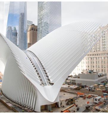 World Trade Center Station New York, NY New multi-modal station to replace the station destroyed in the 9/11 attacks Includes passenger rail, commuter rail, subway lines,