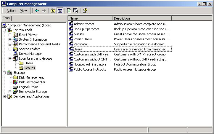 Chapter 19: Sample setup - Microsoft RADIUS DRAFT 300 Step 3: Define groups and add users to them Groups let you define a set of common attributes for one or more users.