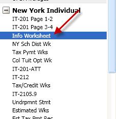 3. Scroll down the New York Information Worksheet to Part VIII