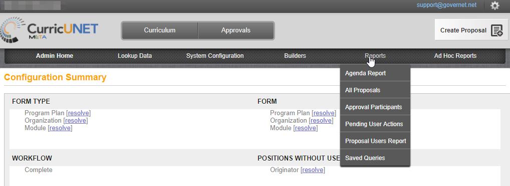 Admin Reports Catalog Views Admin Reports Admin users are those who have META administrative permissions.