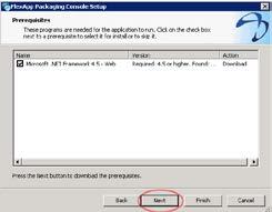 4. Scroll down to ProfileUnity Tools; click Download FlexAPP Packaging Console. 5. The FlexApp Packaging Console tool (fpcsetup.exe) will start downloading from your web browser. 6.