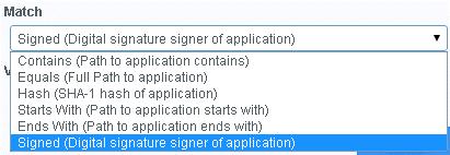 3. Select whether to apply privilege elevation to an install or application. Select Application. TIPS PRIVILEGE ELEVATION 4. Select whether to Allow or Deny. Select Allow. 5.