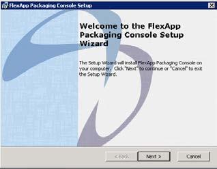 9. Continue with the Packaging Console installation by