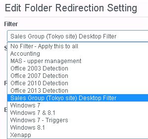 Provide new Redirect to Folder Location owned by Tokyo Sales Group