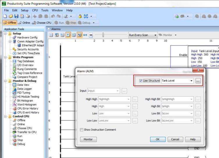 Pre-defined Structures make programming automatic With instructions requiring multiple tags, Productivity Suite now offers