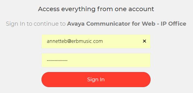 Enter your Salesforce username and password in the spaces provided. Click Log in when ready. If prompted to grant Avaya Communicator the necessary permissions, click Allow.