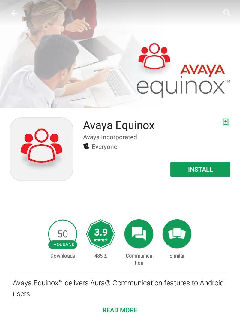 AVAYA EQUINOX ANDROID CLIENT Avaya Equinox for Android integrates your Android smartphone or tablet with your office