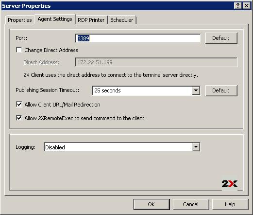 Configuring Terminal Server Agent from the Agent Settings Tab in Server Properties Configuring the Remote Desktop Connection Port Specify a different remote desktop connection port number in the Port