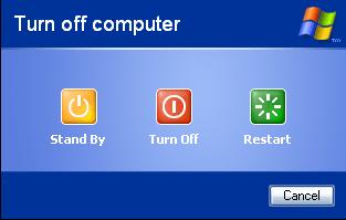 Turning off your computer properly To turn off your computer, click the Start button, and then click the Turn Off Computer button menu.