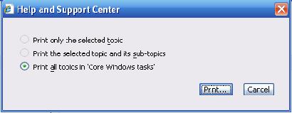 Pick a Help topic There is a very large amount of information available under Pick a Help topic. 1. Click on Windows basics 2. Click on Core Windows tasks 3. Click on Working with Files and Folders 4.