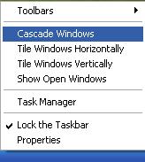 The Taskbar (overview) The taskbar is the long horizontal bar at the bottom of your screen.
