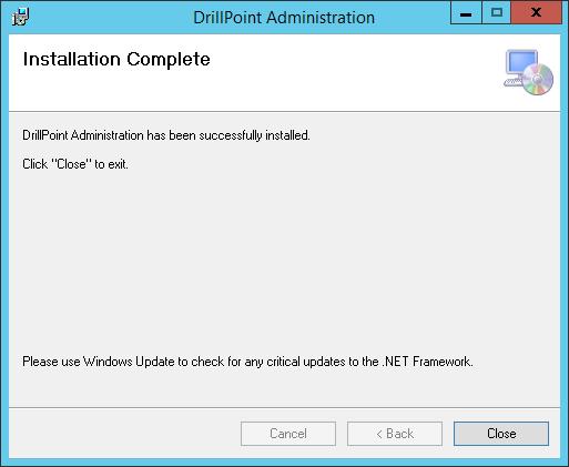 Chapter 2: Installing the DrillPoint Administration Program 11. Click Next to begin installing DrillPoint Administration, or use the back button to make changes. 12.
