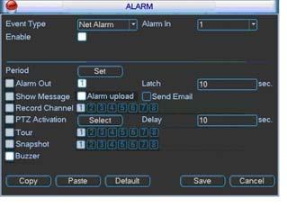 In Encode interface, click snapshot button to input snapshot mode, size, quality and frequency.