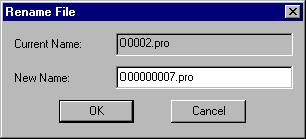 Renaming Part Programs You can rename a part program on your PC, on the CNC or from the Select Programs list box.