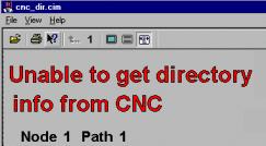 CimView screen showing directory of part programs Instructions for obtaining additional information.