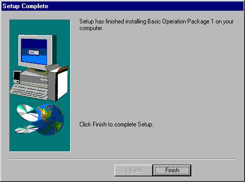 5. Click Next to begin installing the Basic Operation Package 1 software.