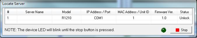 the iosearch function menu. Locate The locate function helps users find a specific iologik on the network.