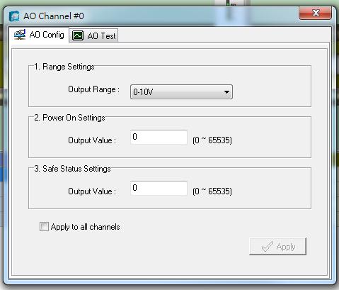 Using iosearch There are two modes for the AI channels, Voltage Mode (V) and Current Mode (ma). See Jumper Settings (DIO and AI) in Chapter 2 for more information.